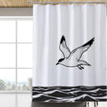 Fabric Shower Curtain Liner, Waterproof Hotel Quality, Bathroom Curtains Rust Resistant Grommets, 72 x 72 Machine Washable (Black)
